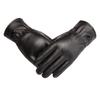 Womens Leather Gloves Winter Lined Fleece Lining Thick Warm Gloves Touchscreen Driving Gloves Winter Cycling Gloves