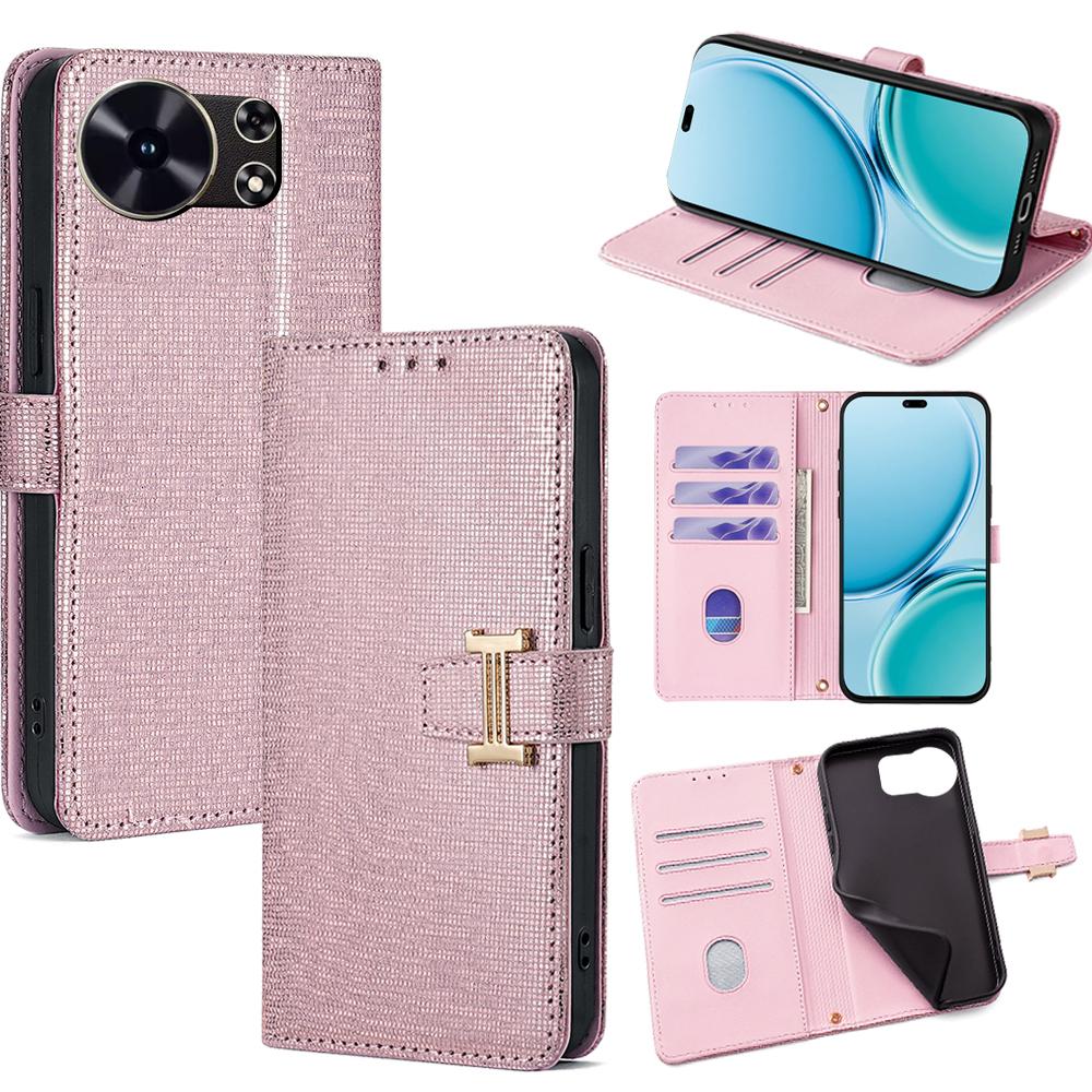For Huawei Maimang 40 5G Case Metal I-Buckle PU Leather Wallet Phone Cover