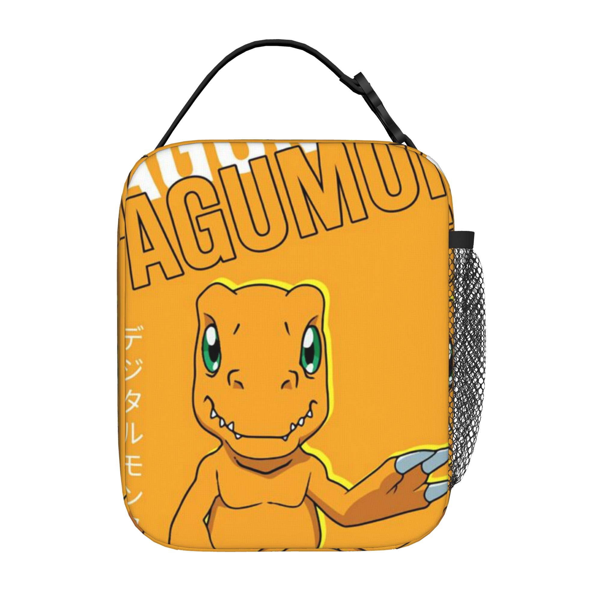 Back to school season Digimon Lunch Box Bag Agumon (8) Large Capacity Casual Multi-Function Snack Storage Lunch Bag One Size