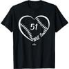 Baseball Heart Number Will Smith MLBPA T-Shirt