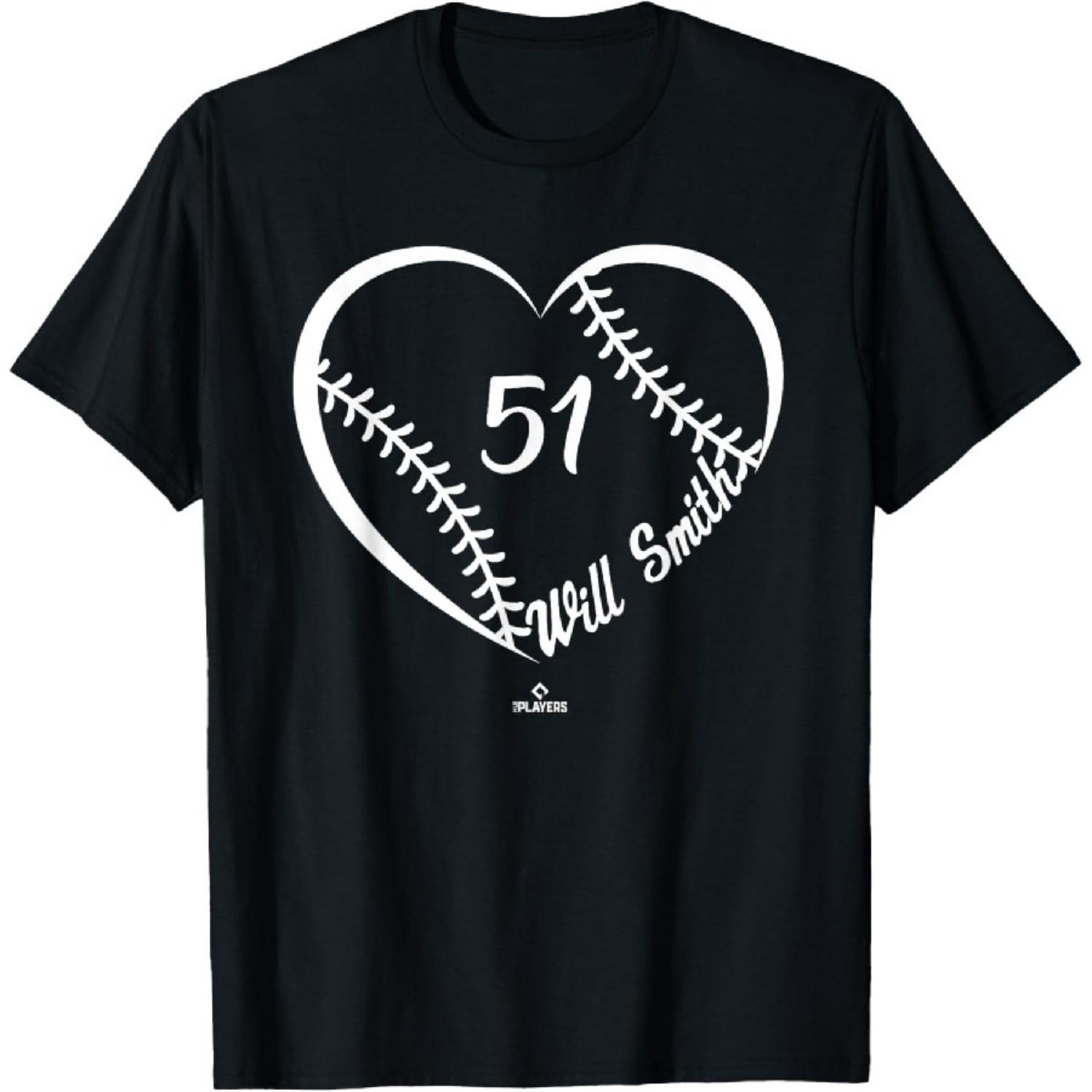 

Baseball Heart Number Will Smith MLBPA T-Shirt S