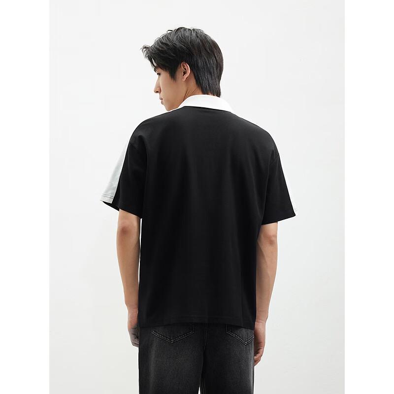 GXG Men's Patchwork Contrast Polo Shirt