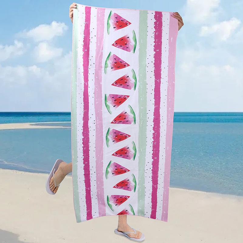 Double-Sided Plush Microfiber Beach Towel, 70x150cm - Quick-Drying, Skin-Friendly, Portable Shawl