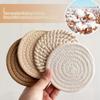 4pcs Absorbent Drink Coasters, Minimalist Cotton Fabric Coasters with Non-Woven Lining for Coffee Table Home Decor