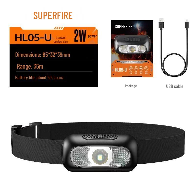 

SupFire HL05-U Мініатюрний світлодіодний налобний ліхтар, 3 шт.