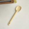 Long Handle Silicone Cooking Spoon with Hanging Hole Heat-Resistant Non-Stick Kitchen Utensil for Stir-Fry Soup Scratch-Free Essential Cooking Tool