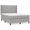 VidaXL Lit à sommier tapissier avec matelas Gris clair 140x200cm Tissu - Modèle 3131433
