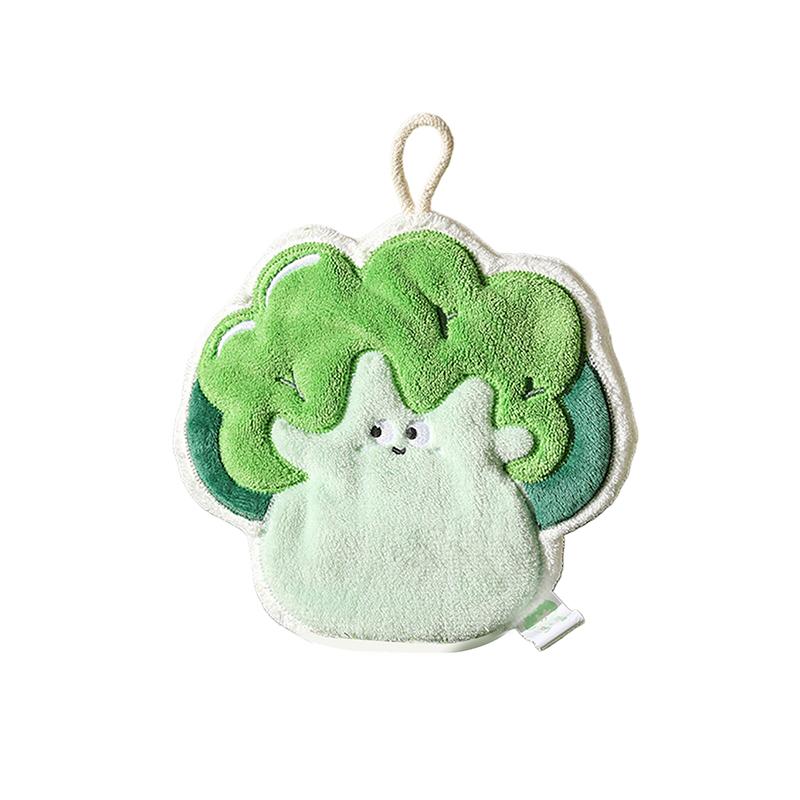 Cute Hand Towel Cartoon Wipe Handkerchief Rag Vegetable Shape Towels For Kitchen Bathroom Kidshanging Towel Soft Dish Cloth