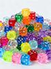 14mm Transparent Colored Acrylic Dice - Rounded Corners for Games & Teaching