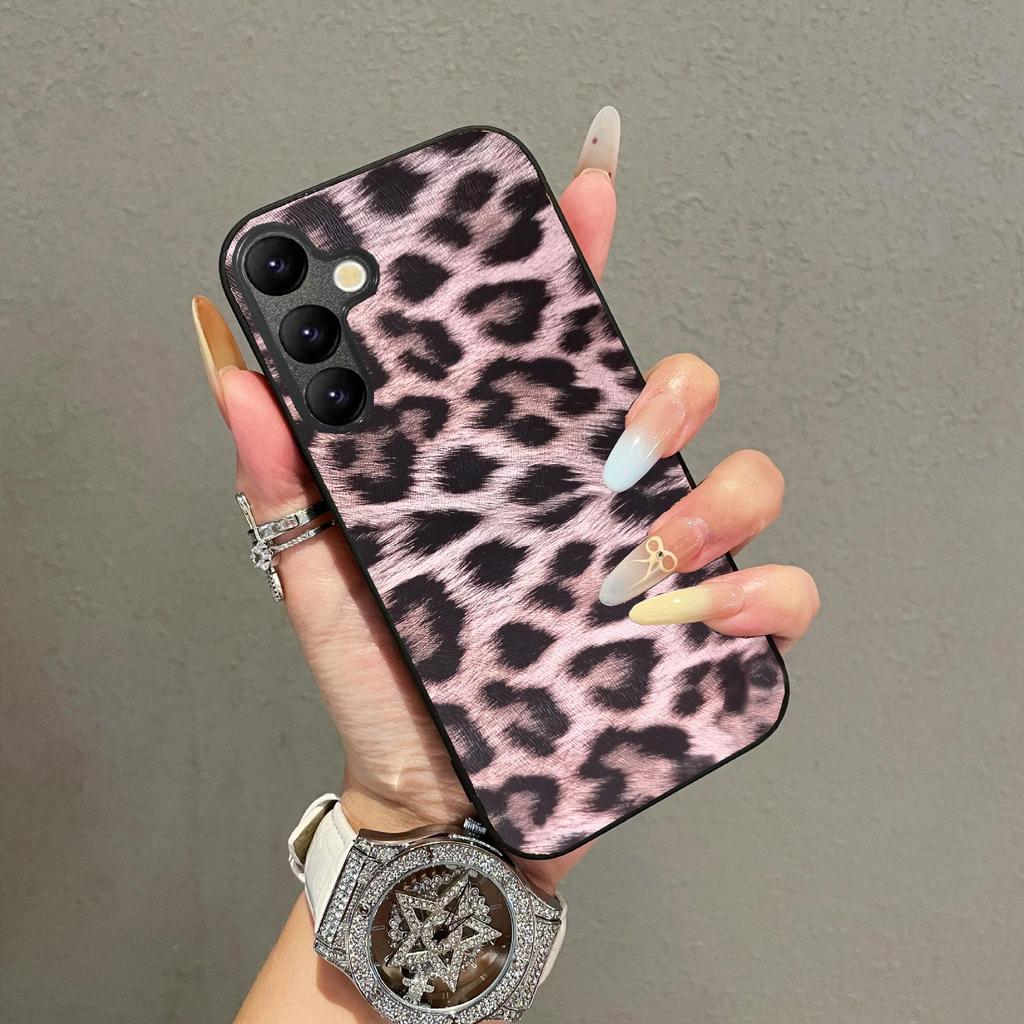 Samsung Galaxy S25 Ultra Leder Leopardenmuster Hülle - Retro Spicy Girl Design, Leichter Luxus