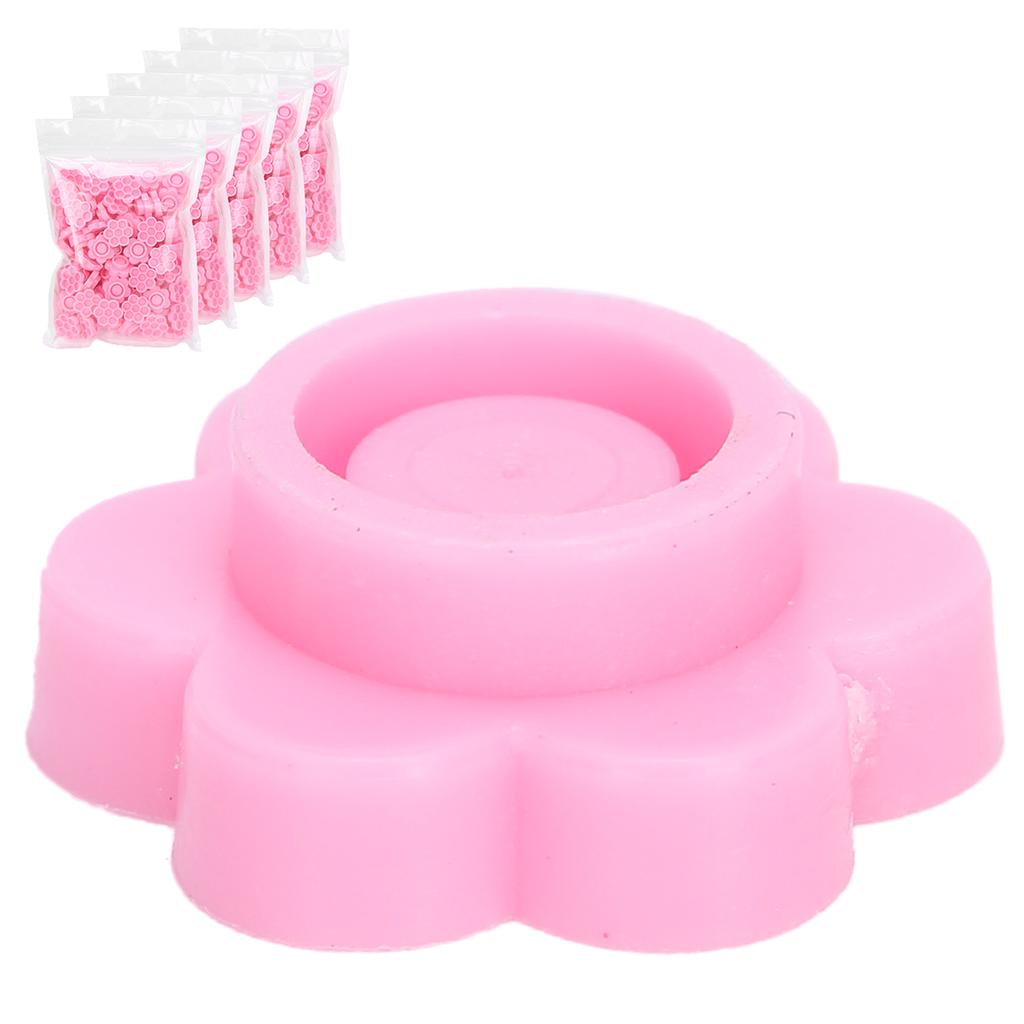 500pcs Eyelash Extension Glue Holder Flower Shaped Eyelash Grafting Glue Cup Pink
