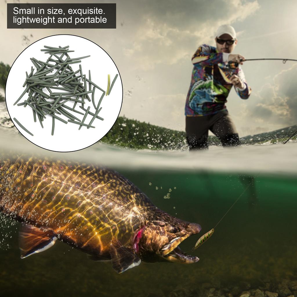 100 Stück Set 36MM Karpfenangeln Rig Anti-Tangle Sleeves Terminal Connect Gummischlauch