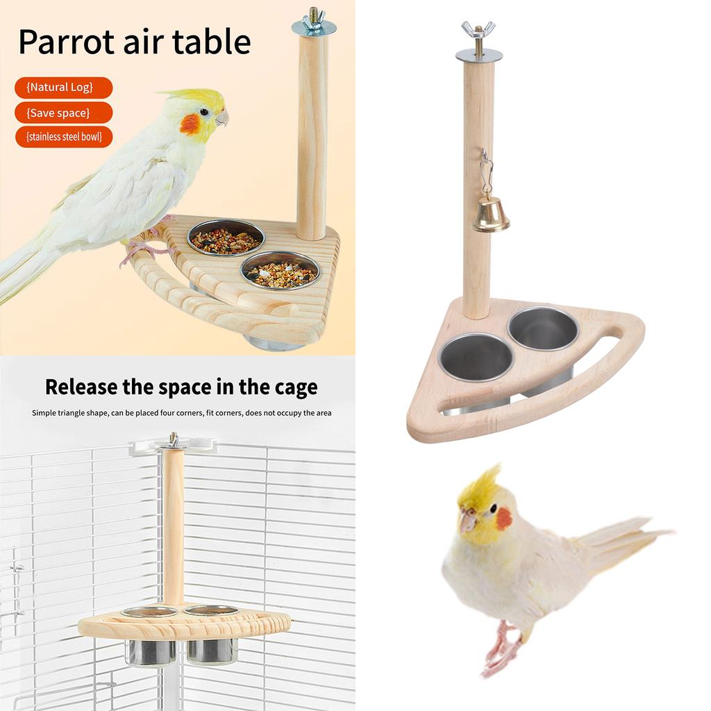 Cage Feeder Cups pro papoušky+ Sada bidů Multifunkční most Příslušenství pro bidýlka Stojací doplňky Potřeby pro papoušky