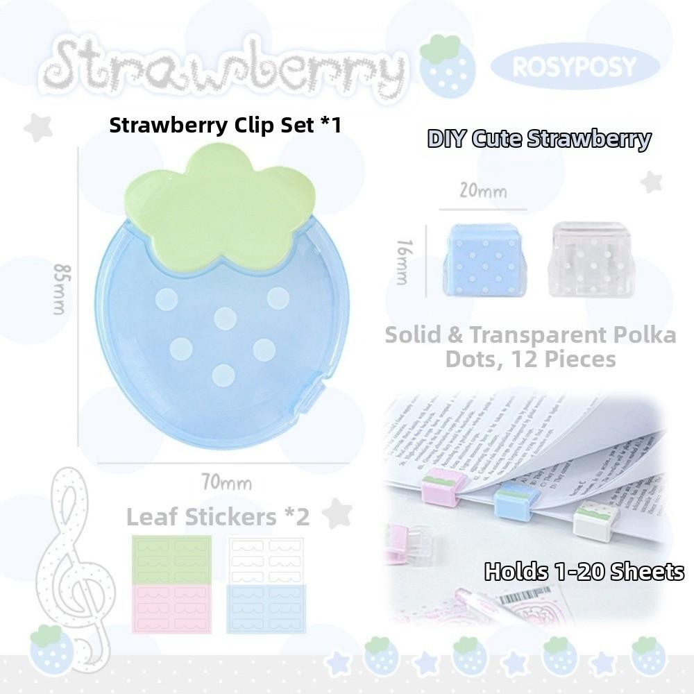 12pcs/box Bookmark Stationery Document Paper Fixing Clips Storage Binder Clips  Office School