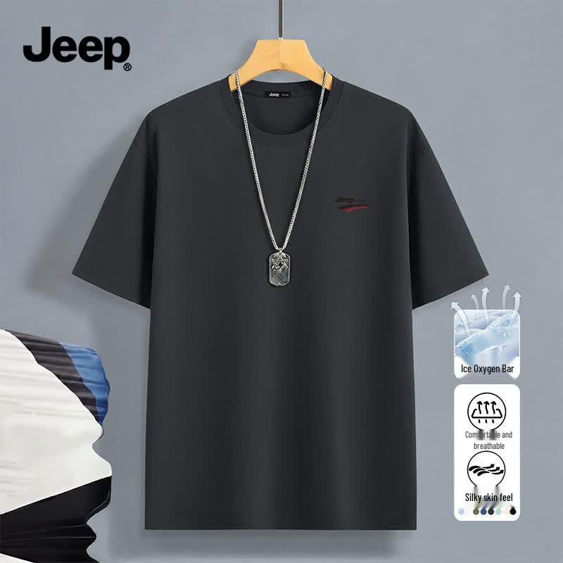 JEEP Men s Ice Silk Cooling Breathable Short Sleeve T-Shirt 5XL