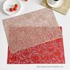Hot Stamping Hollow-Out Rose Flower Dining Table Bowl Mat