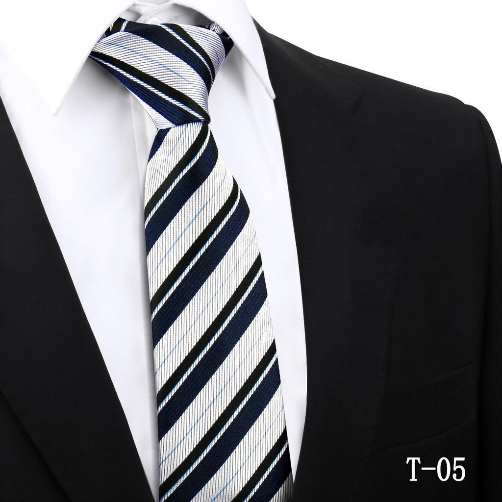 Handmade Paisley Stripe Jacquard Polyester Tie, 7.5cm