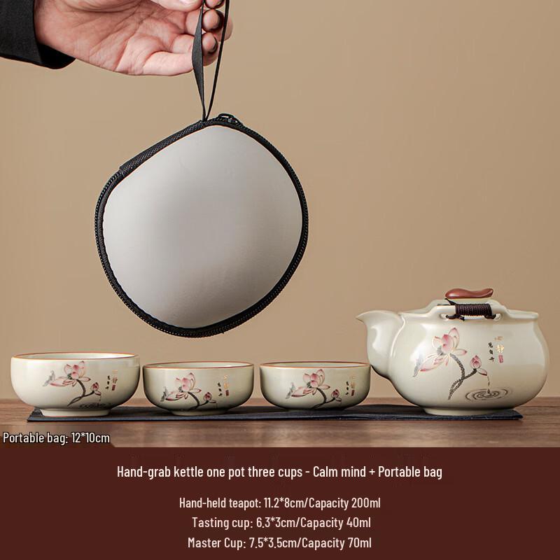 Cha Xun Xin Jing Portable Ceramic Tea Set