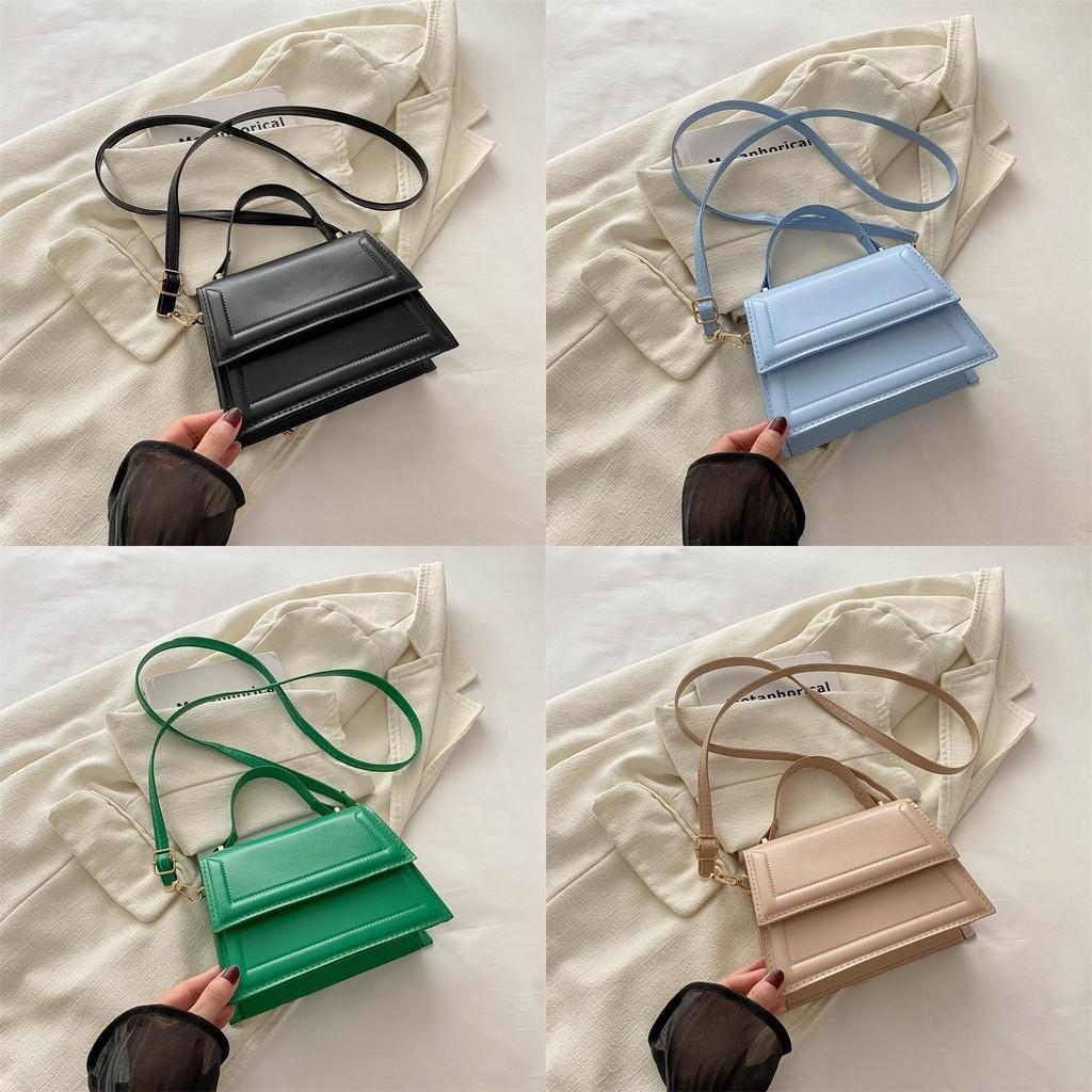 Fashionable Minimalist Small Square Handbag For Women With Unique Stitching Details