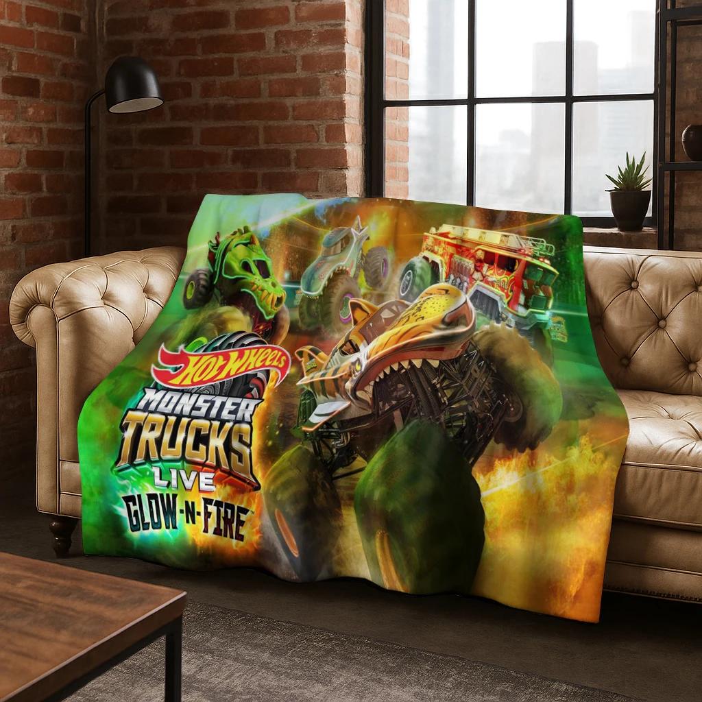 Cartoon Hot Wheels Spielzeug Rennwagen Kunst Flanelldecke, Gemütliche Weiche Überwurfdecke für Zuhause Schlafzimmer Bett Sofa Picknick Abdeckung Kindergeschenk