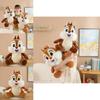 Adorable Plush Squirrel Doll Soft Cute Stuffed Animal Cuddle Pillow For Kids In Light Brown And Dark Brown Variants