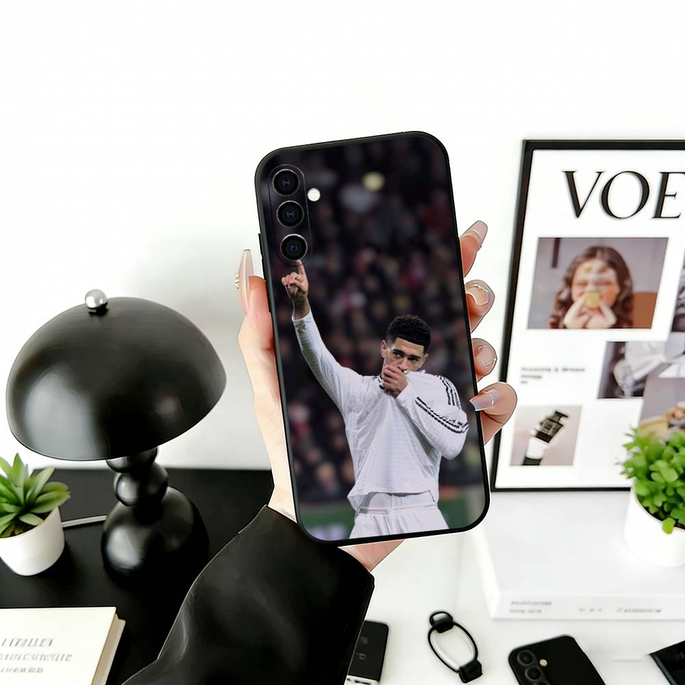 J-Jude Bellingham Phone Case Black Silicone Soft For Samsung Galaxy A73,A72,A71,A70,A53,A52,A51