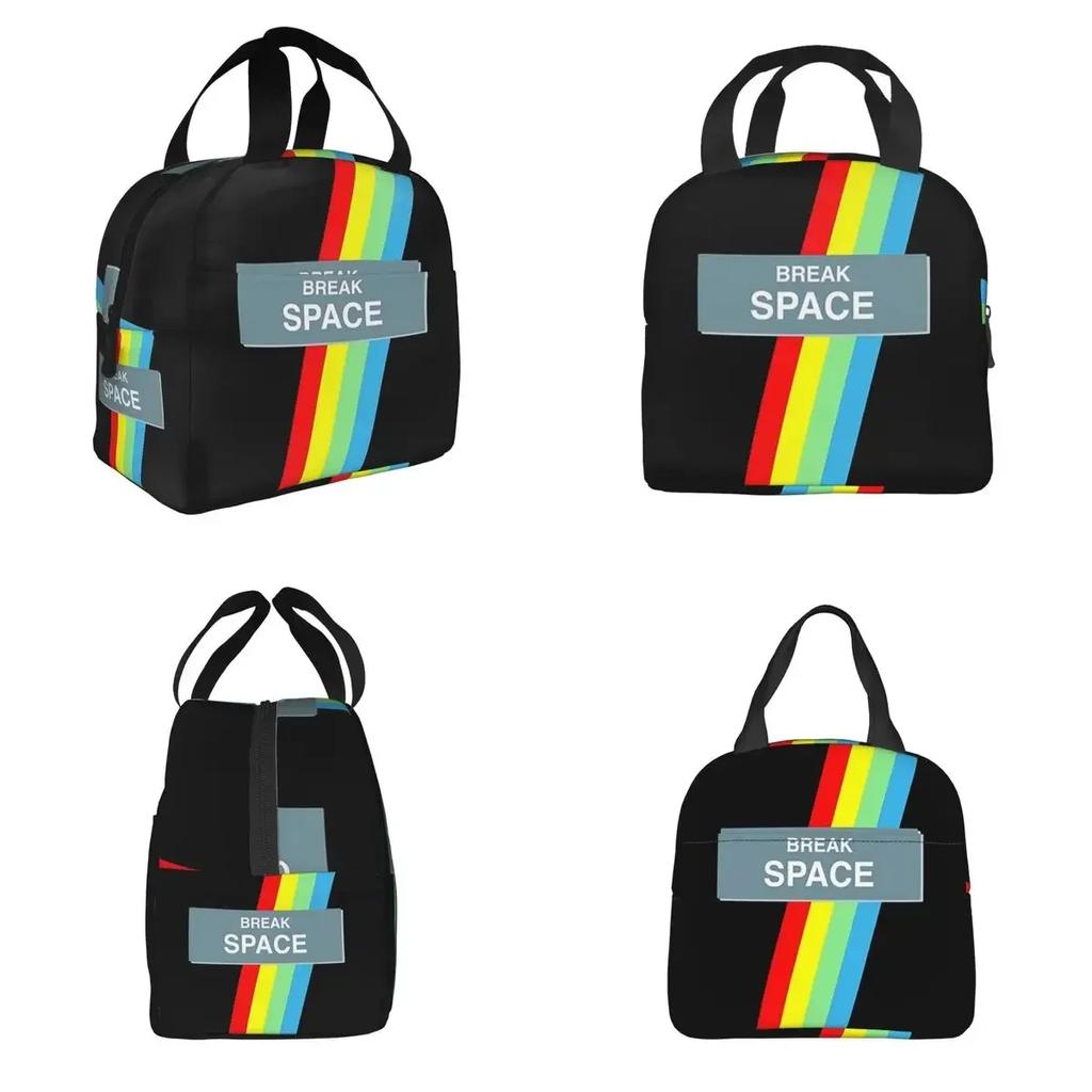 ZX Spectrum Keyboard Retro Art Insulated Lunch Bag for Women Children Portable Food Boxes Thermal Lunch Box Tote