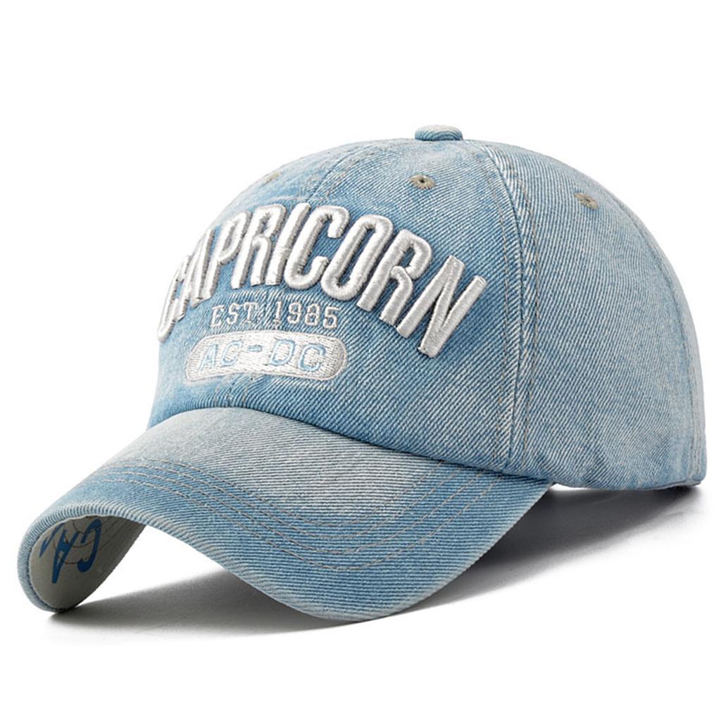 Unisex CAPRICORN Letter Embroidery Baseball Caps Outdoor Adjustable Spring and Autumn Casual Sunscreen Hat