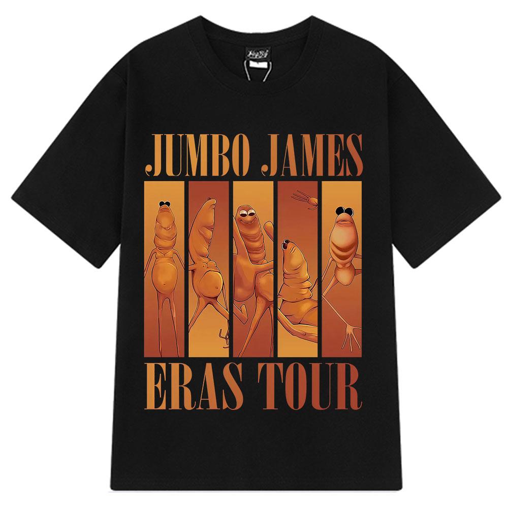 2025 Summer Funny Marcus The Worm Eras Tour Meme Jumbo Men Women Oversized Vintage High Quality Tshirt Cotton Printed T-shirt