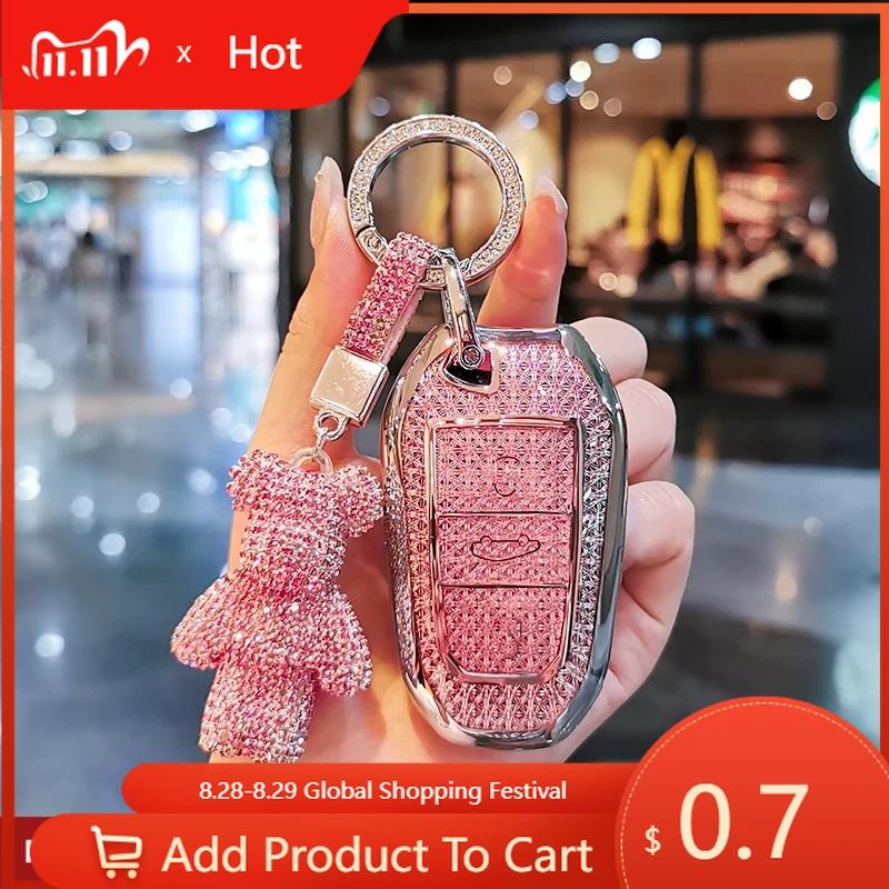 Key Case for Car Car keychain for Peugeot 408 keycase 3008 308s 508l 4008 2008 5008 301 keycover keyshell Keychain Car buckle