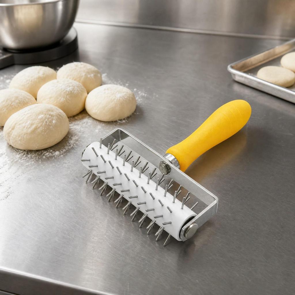 Rotating Pastry Tool with Rubber Handle Versatile Handheld Roller