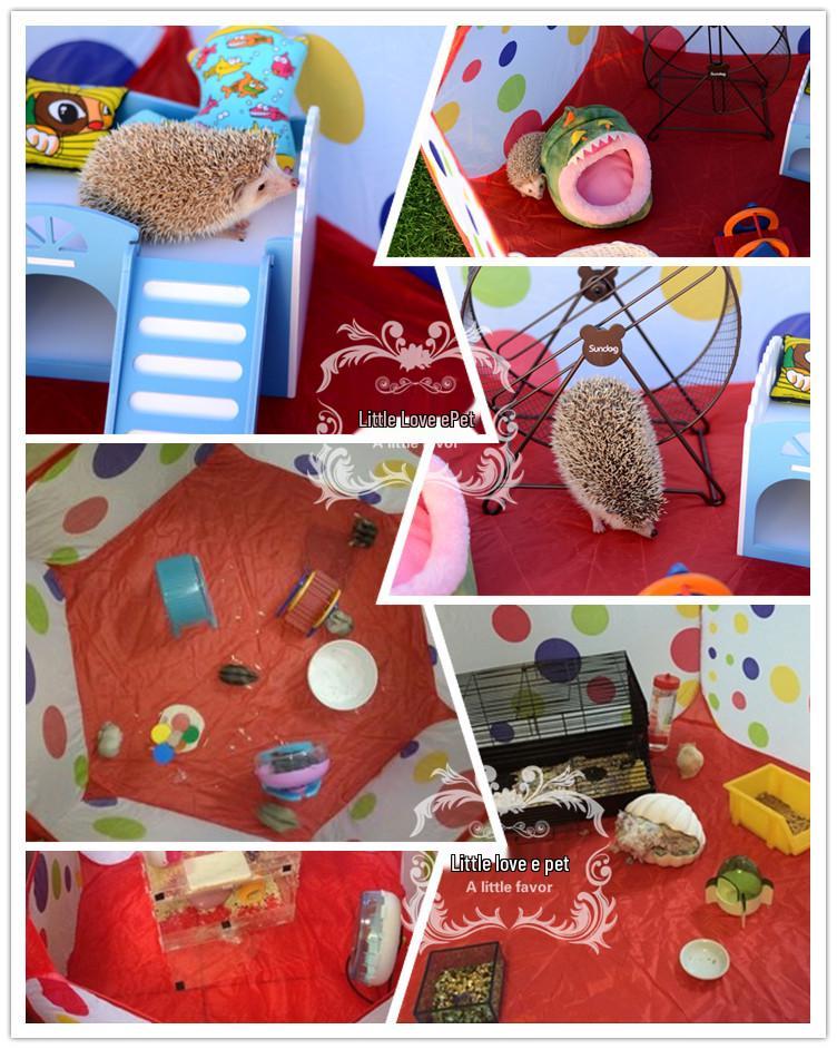 Foldable Rainbow Pet Playpen for Small Animals