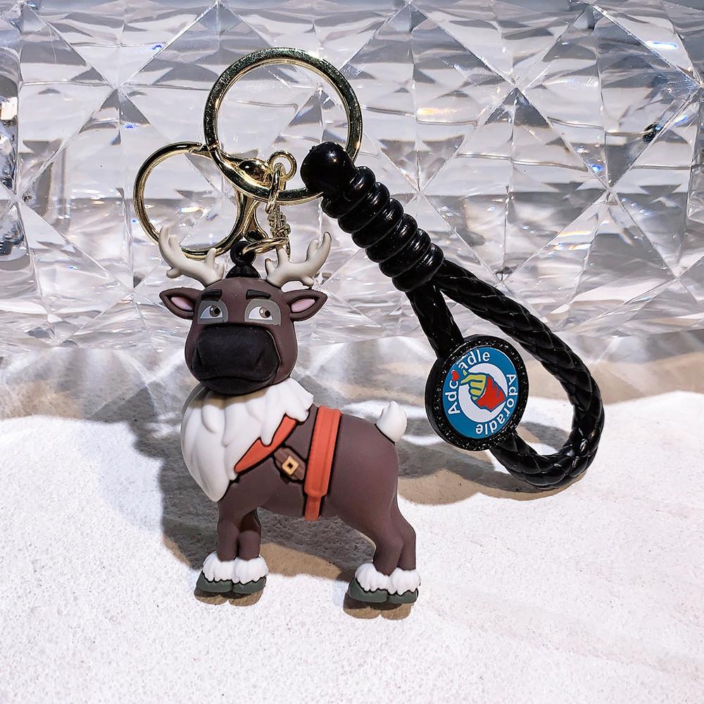 Uroczy breloczek z księżniczką Elsą z Krainy Lodu, silikonowy, kreskówkowy, idealny prezent