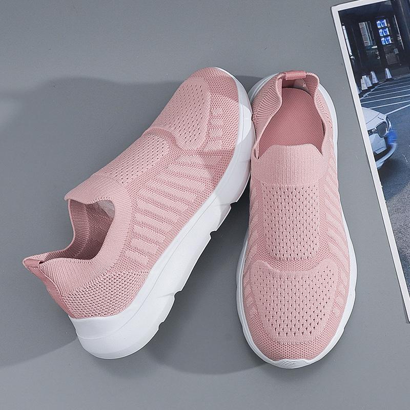 Summer large size fly-woven mesh women's shoes casual fashion socks mouth shoes lightweight wear-resistant shoes