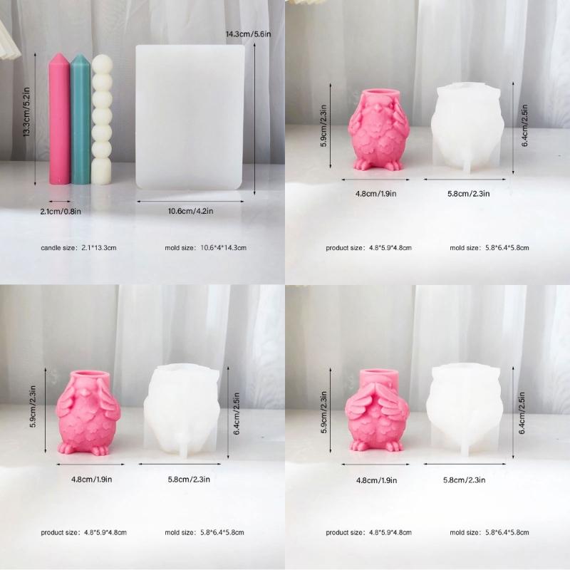 Round Silicone Candlestick Mold Portable Accessory for Making Unique Home Decoration for Column Candle and Tealights