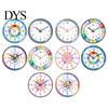 Bedroom Decor Wall Clock Colorful Silent Classroom Playroom Teach Time Child Telling Skills for Kids Room Learning to Tell