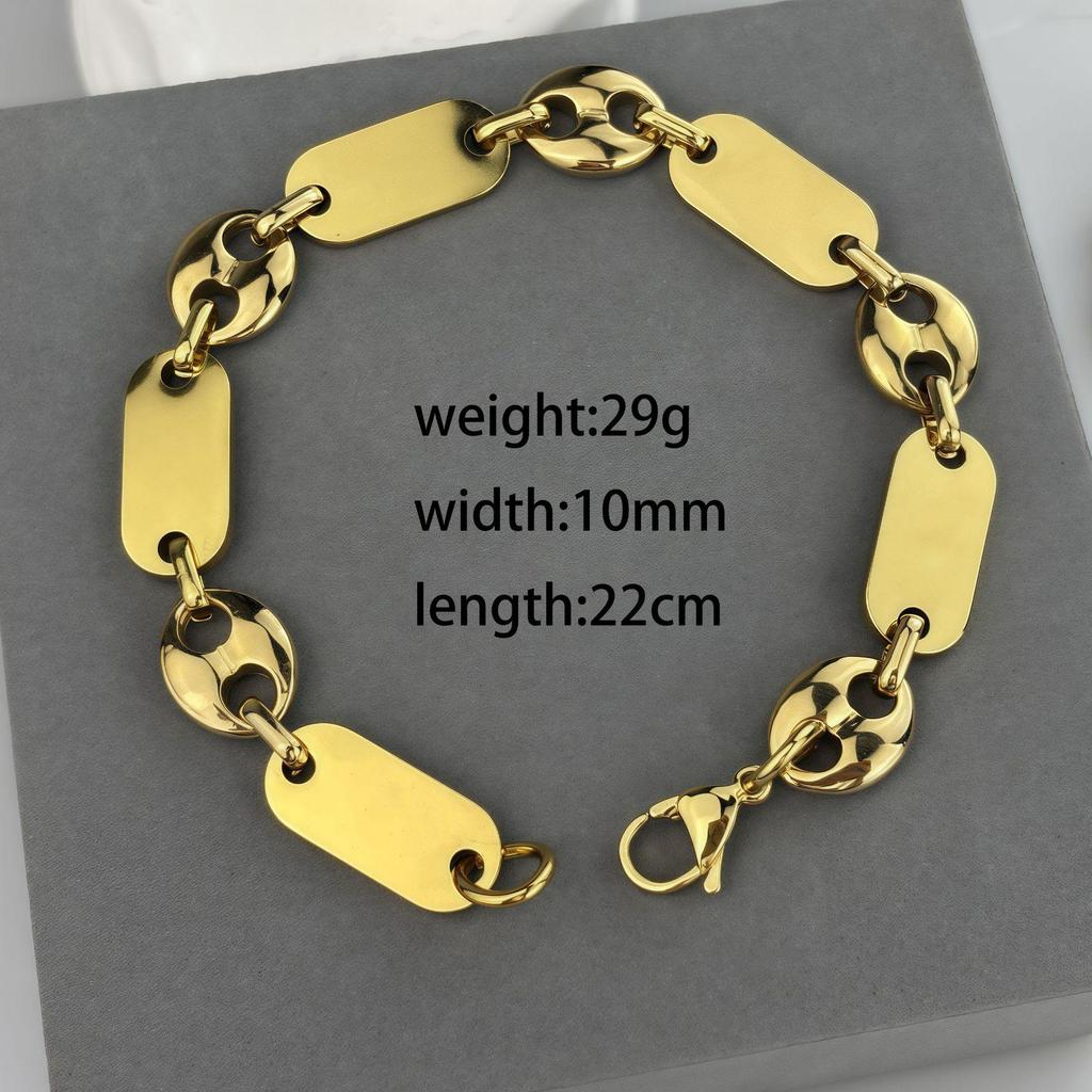 Handmade Emperor Chain Fashion Necklace - Large Hole Smooth Stainless Steel