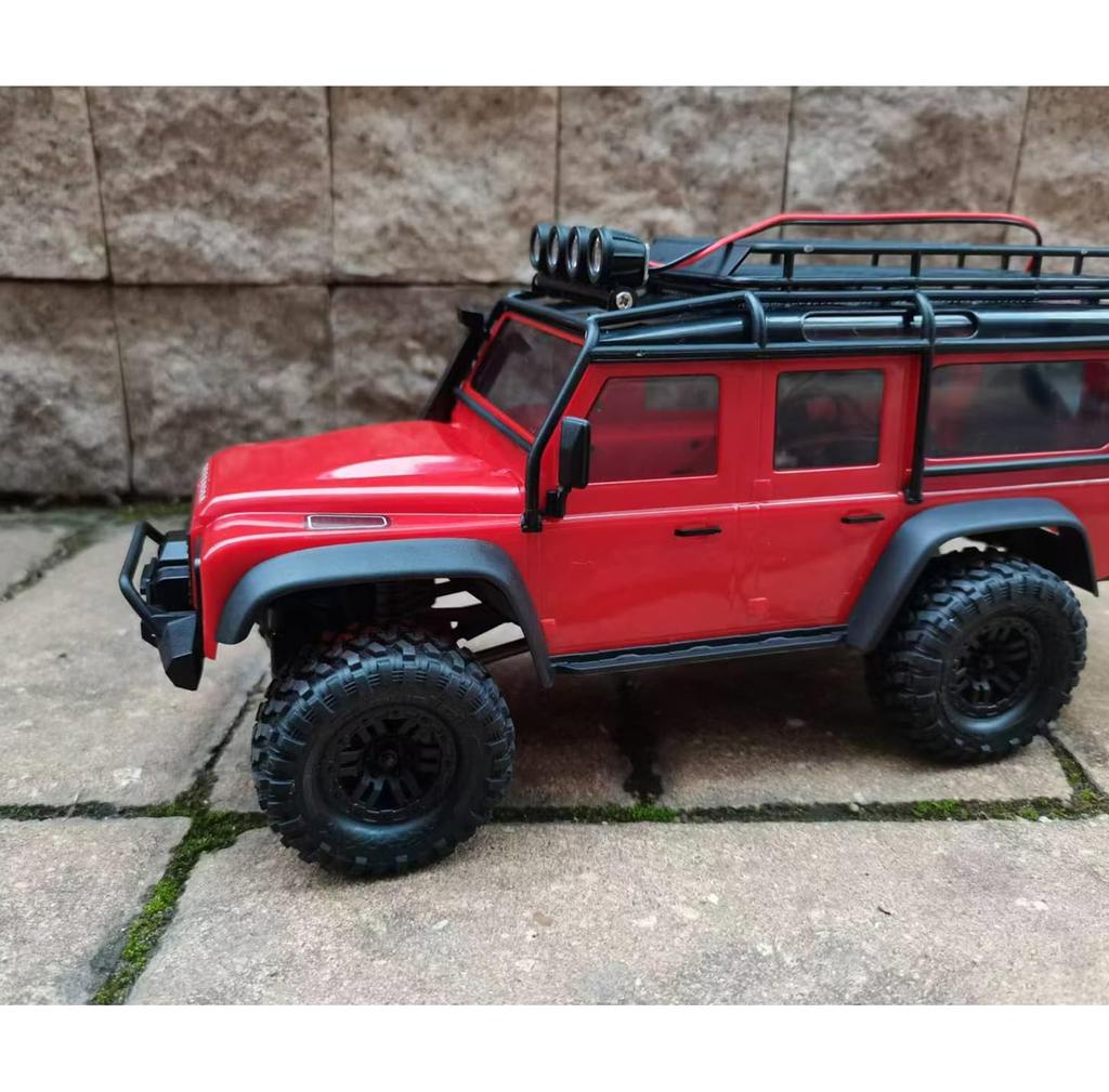 SHEAWA Zestaw Oświetleniowy do Samochodu RC, 4 Reflektory LED, Zestaw Oświetleniowy, Części Modyfikacyjne, Kompatybilny z TRX4 i Innymi Modelami (Okrągły)