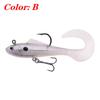 6-Piece Soft Silicone Swimbait Fishing Lures for Sea Bass, Pike, and Carp with Treble Hooks