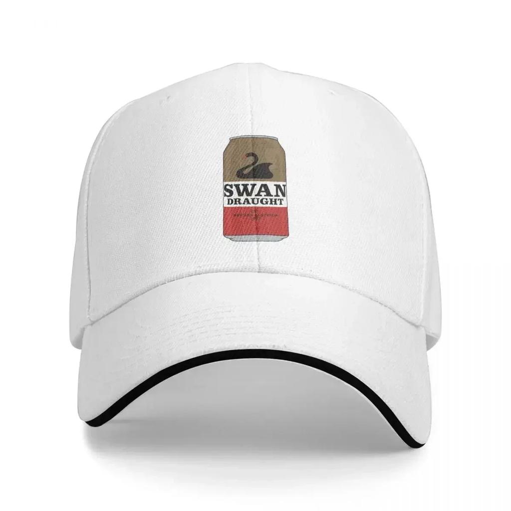 Neue handgezeichnete Schwan-Bierdeckel-Kappe Mode Lässige Baseballkappen Verstellbarer Hut Hip Hop Sommer Unisex Baseballmützen