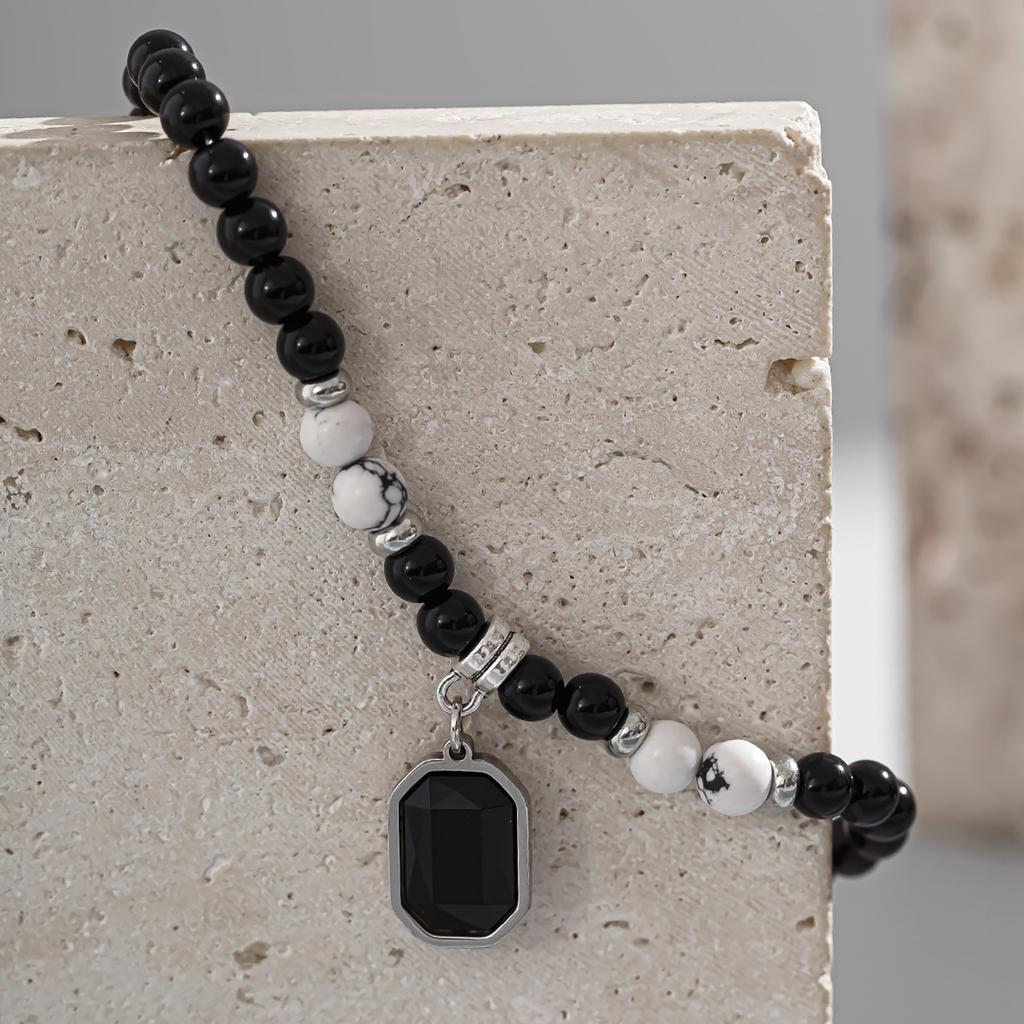 Simple Beaded Foot Chain Anklet Delicate Stone Pendant Anklet Bracelet Ornament Ankle Bracelet for Women and Girls