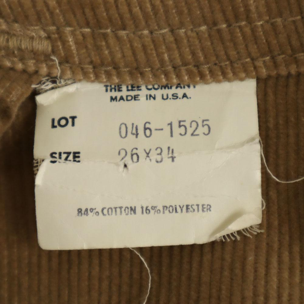 unused Lee 80s Vintage deadstock with flasher Corduroy Overall w26 beige Women Used