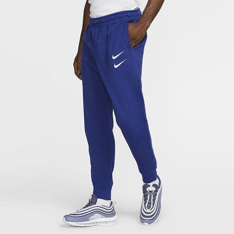 Nike Embroidered Swoosh Casual Sweatpants Men Bottoms Blue DB4956-455