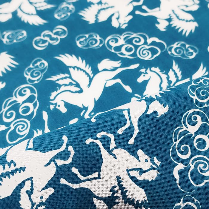 Some No Anbo Tenugui Hand Year of the Pegasus Soaring Through the Sky Night Tokuoka Made In 35cm X 100cm (Japanese Towel) "2026 - Sky" Hand-dyed, 100%