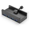 Aluminum Type C 4 Port USB 3.0 HUB Phone Holder SD TF USB Memory Card Reader DC Power Adapter Splitter Multiple Extend Dock 1