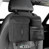 Car Seat Back Organizer Storage Bag with Suede Leather Tissue Holder Hanging Mesh for Car Interior Storage 345x245x58mm
