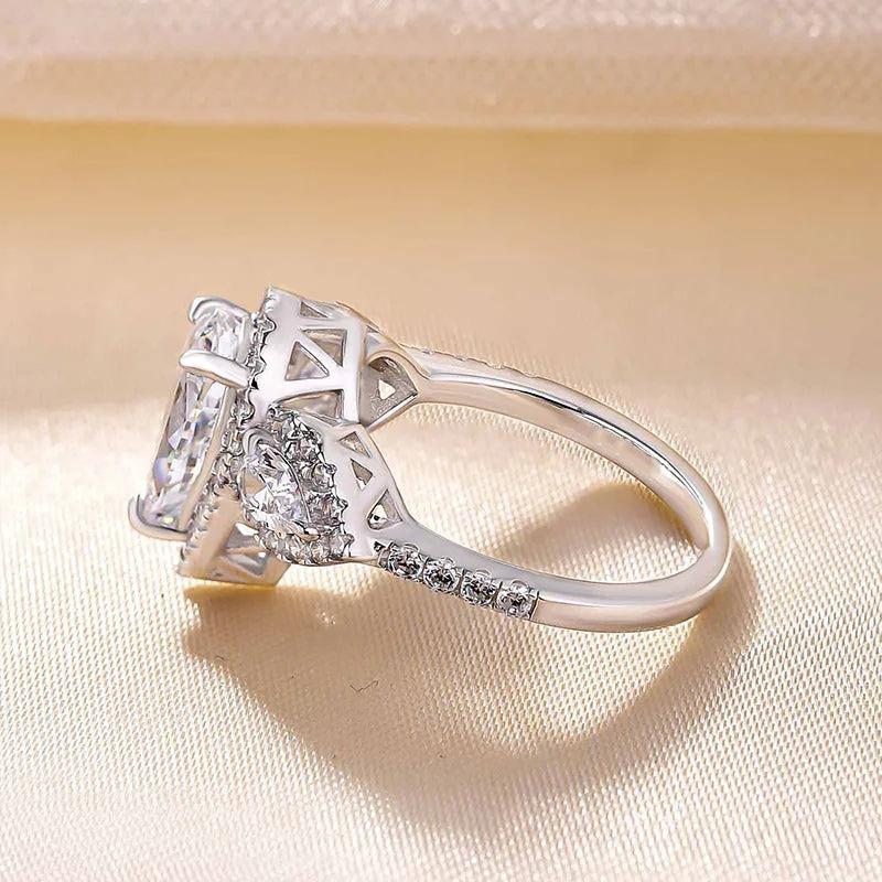 New jewelry, creative zircon sparkling water drop zircon wedding ring, women's wedding jewelry ring