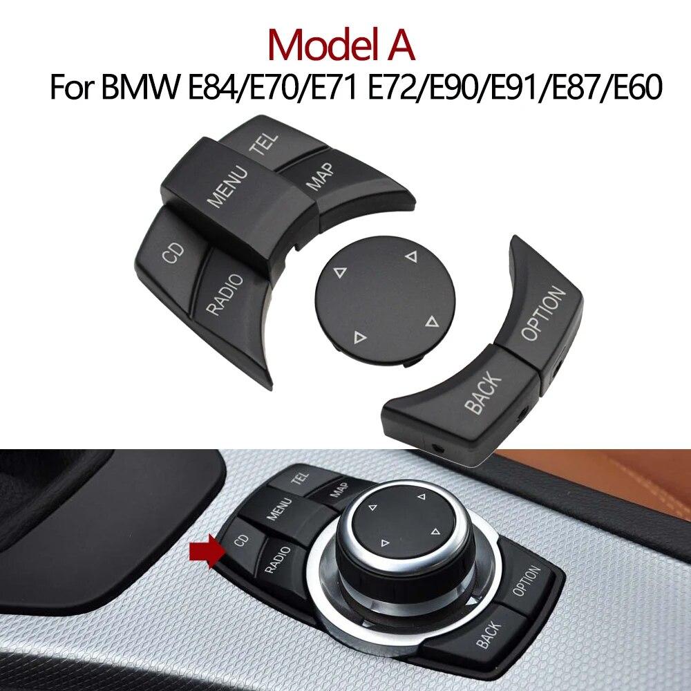 Car CIC IDrive Multimedia Control Knob Menu Button Keys For BMW X1 X5 X6 1 3 5 Series E84 E90 E91 E92 E70 E71 E72 E60 E87 E88