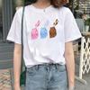 Kawaii Women T-Shirt Cartoon Milk Print Funny Top Female T Shirt Ulzzang Harajuku Aesthetic Casual O-Neck Ladies Tee Clothing