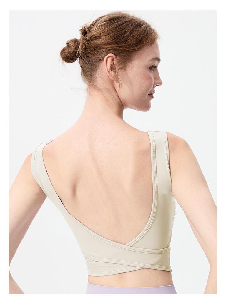 Damen High-Impact Mesh Sport-Tanktop mit integrierten Cups - Frühling/Sommer Yoga- & Lauf-Top